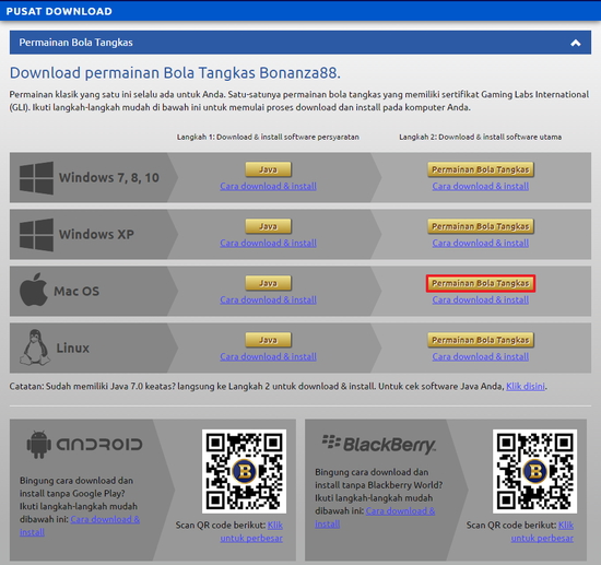 Screenshot panduan install permainan bola tangkas bonanza88 windows 11