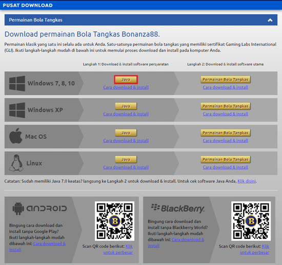 Screenshot panduan install permainan bola tangkas bonanza88 windows 1
