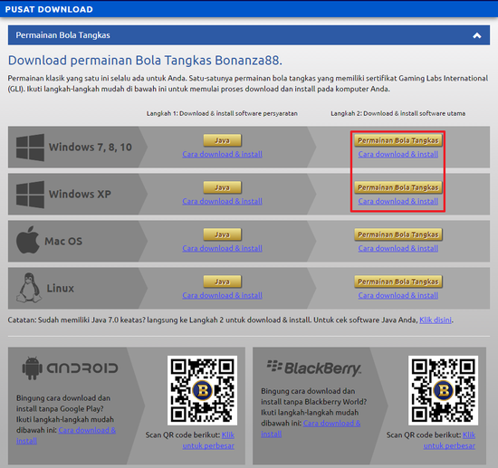 Screenshot panduan install permainan bola tangkas bonanza88 windows 17
