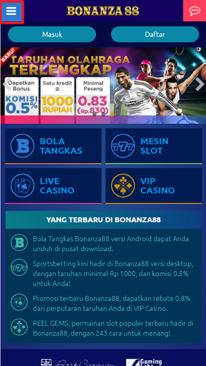 Screenshot panduan install permainan bola tangkas bonanza88 android mobile native 1