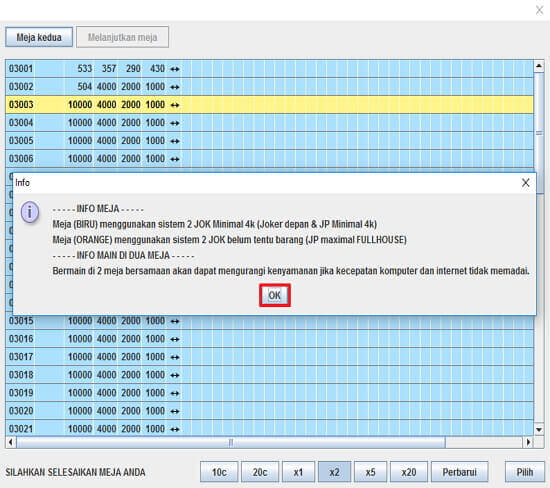 Screenshot permainan bola tangkas desktop Bonanza88 21