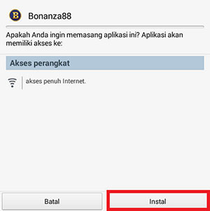 Screenshot panduan install permainan bola tangkas bonanza88 android 15