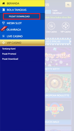 Screenshot panduan install permainan bola tangkas bonanza88 android 5
